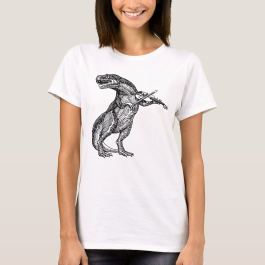 T Rex Tyrannosaurus Rex Violine T - Shirt (Vorderseite)
