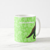 T-Rex Tyranosaurus Rex Toy Dinosaurier Bright Gree Kaffeetasse (VorderseiteRechts)