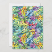 T-Rex Tyronasaurus Dinosaur Farbiger Geburtstag Einladung (Rückseite)