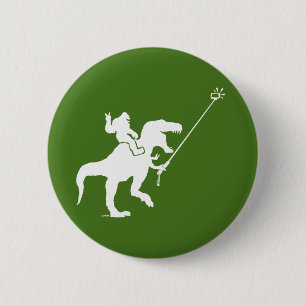 T-rex u. Bigfoot selfie Button