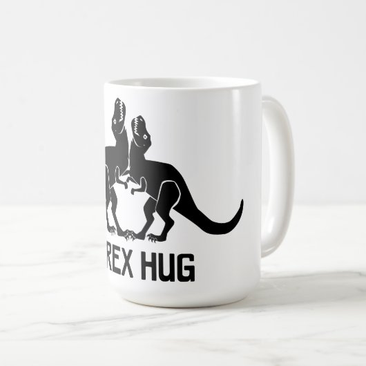 T-Rex Umarmungs-Tasse Kaffeetasse (VorderseiteRechts)