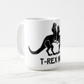 T-Rex Umarmungs-Tasse Kaffeetasse (Vorderseite Links)
