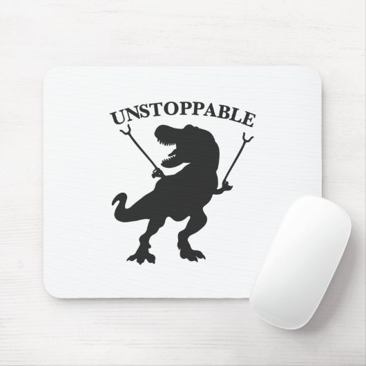 T-rex unaufhaltsam - Hintergrundfarbe auswählen Mousepad (Mit Mouse)