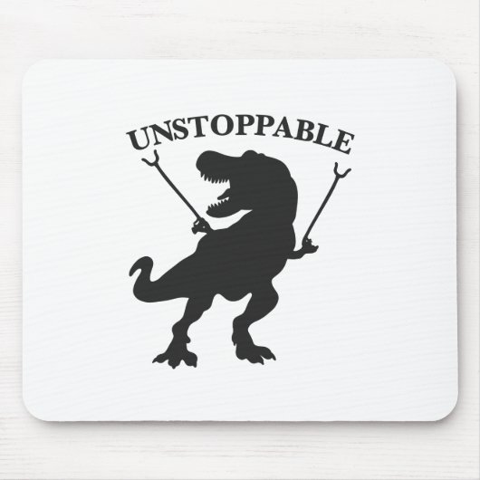 T-rex unaufhaltsam - Hintergrundfarbe auswählen Mousepad (Vorne)
