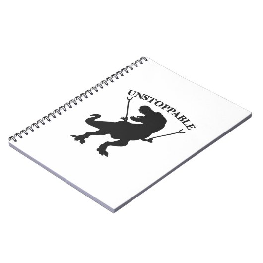 T-rex unaufhaltsam - Hintergrundfarbe auswählen Notizblock (Linke Seite)