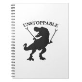 T-rex unaufhaltsam - Hintergrundfarbe auswählen Notizblock (Vorderseite)