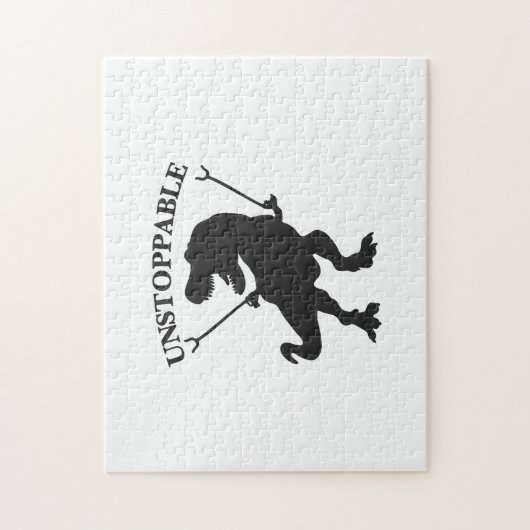 T-rex unaufhaltsam - Hintergrundfarbe auswählen Puzzle (Vertikal)