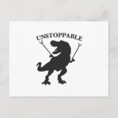 T-rex unaufhaltsam - Wählen Sie die Hintergrundfar Postkarte (Vorderseite)