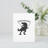 T-rex unaufhaltsam - Wählen Sie die Hintergrundfar Postkarte (Stehend Vorderseite)
