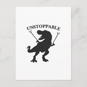 T-rex unaufhaltsam - Wählen Sie die Hintergrundfar Postkarte