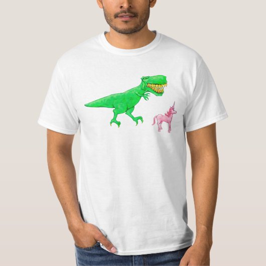 T-Rex und Einhorn T-Shirt (Vorderseite)