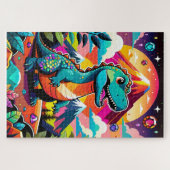 T-Rex und Farbe Puzzle (Horizontal)