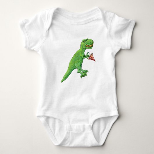 T-Rex und Pizza Baby Strampler (Vorderseite)