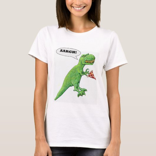 T-Rex und Pizza T-Shirt (Vorderseite)