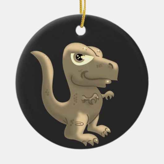 T-Rex und Stegosaurus Keramik Ornament (Vorne)