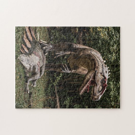 T-Rex und Stegosaurus Puzzle (Horizontal)