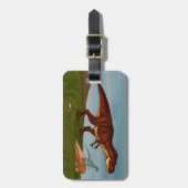 T-Rex und Velociraptor Gepäckanhänger (Vorderseite vertikal)
