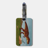 T-Rex und Velociraptor Gepäckanhänger (Rückseite vertikal)