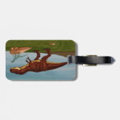 T-Rex und Velociraptor Gepäckanhänger (Rückseite horizontal)