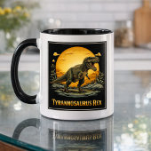 T-Rex unter dem prähistorischen Mond Tasse