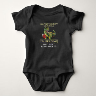 T Rex unterbricht mich nicht beim Lesen von Bücher Baby Strampler