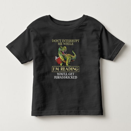 T Rex unterbricht mich nicht beim Lesen von Bücher Kleinkind T-shirt (Vorderseite)
