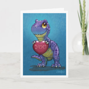 T-Rex Valentinsgruß Feiertagskarte