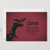 T-Rex Valentinskarte Einladung (Vorderseite)