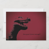 T-Rex Valentinskarte Einladung (Rückseite)