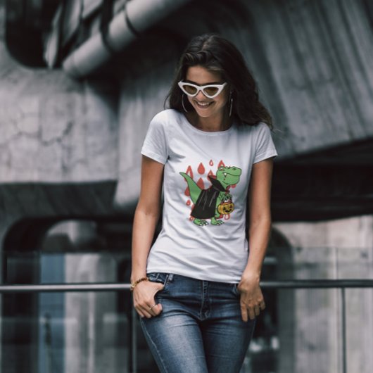 T Rex Vampire Dinosaur Halloween T-Shirt