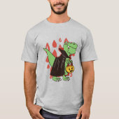 T Rex Vampire Dinosaur Halloween T-Shirt (Vorderseite)