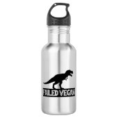 T-Rex Vegan Versagt Edelstahlflasche (Vorderseite)