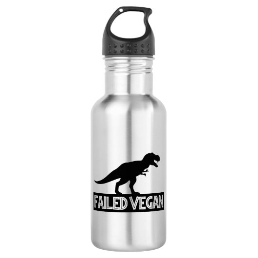 T-Rex Vegan Versagt Edelstahlflasche (Vorderseite)