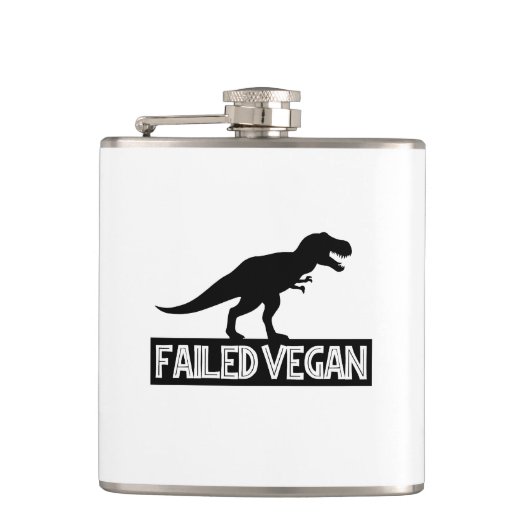 T-Rex Vegan Versagt Flachmann (Vorderseite)