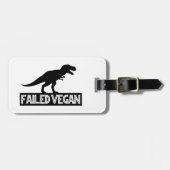 T-Rex Vegan Versagt Gepäckanhänger (Vorderseite horizontal)