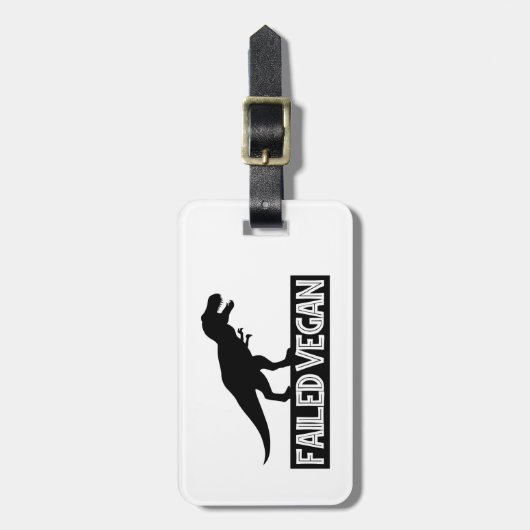 T-Rex Vegan Versagt Gepäckanhänger (Vorderseite vertikal)