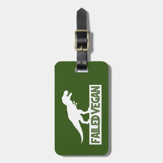 T-Rex Vegan Versagt Gepäckanhänger (Vorderseite vertikal)