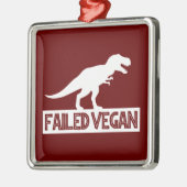 T-Rex Vegan Versagt Ornament Aus Metall (Links)