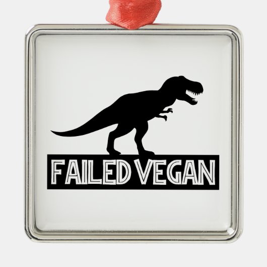 T-Rex Vegan Versagt Ornament Aus Metall (Vorne)