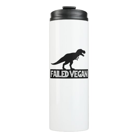 T-Rex Vegan Versagt Thermosbecher (Vorderseite)