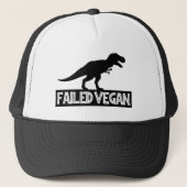 T-Rex Vegan Versagt Truckerkappe (Vorderseite)