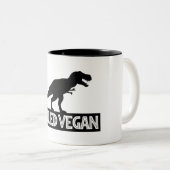 T-Rex Vegan Versagt Zweifarbige Tasse (VorderseiteRechts)