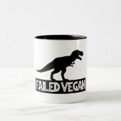 T-Rex Vegan Versagt Zweifarbige Tasse (Mittel)
