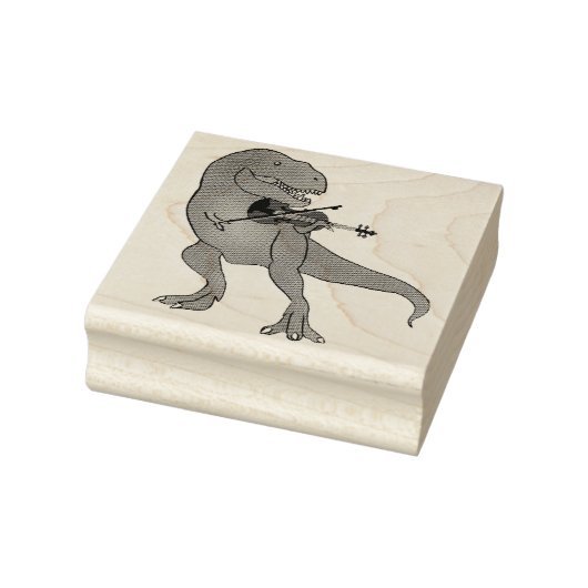 T-Rex Violin Gummistempel (Stempel)