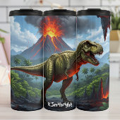 T-Rex Volcano Eruption Prehistoric Roar Thermosbecher