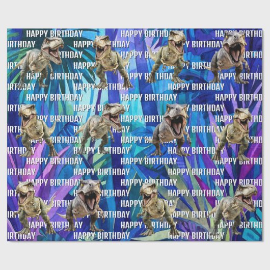 T-Rex von Dinosaur World Geschenkpapier (Flach)