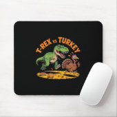 T-Rex Vs Truthahn Lustiges Thanksgiving-Dinosaurie Mousepad (Mit Mouse)