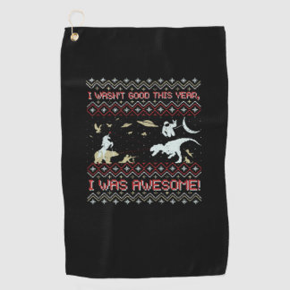 T-Rex Weihnachten Golfhandtuch