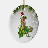 T-Rex Weihnachtsgeschenk für T-Rex Erwachsenenkid Keramik Ornament (Rechts)