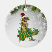 T-Rex Weihnachtsgeschenk für T-Rex Erwachsenenkid Keramik Ornament (Hinten)